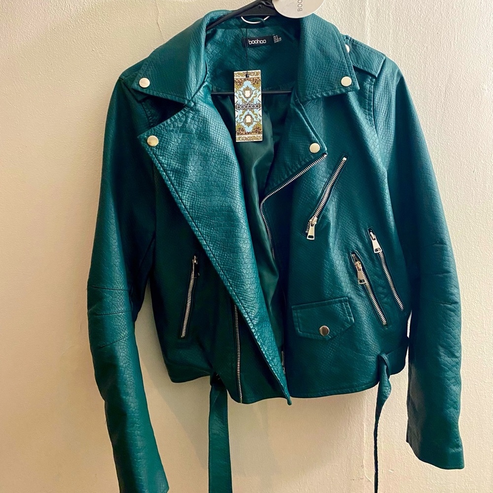 Faux reptile jacket